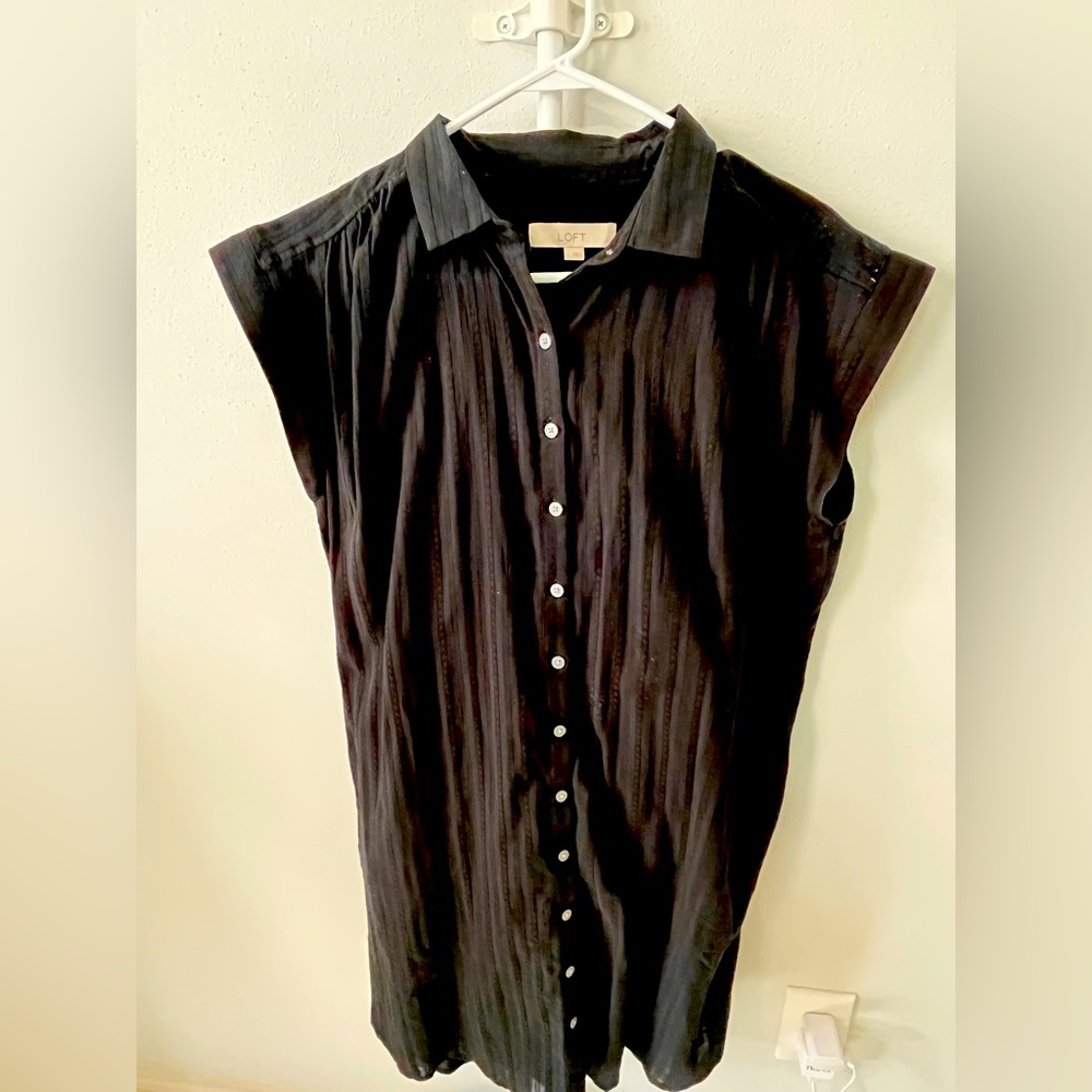 Loft button down tshirt dress